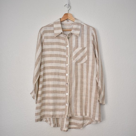 Soft Surroundings Linen Camina Shirt - Picture 3 of 13